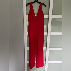 Alice + Olivia Red Jumpsuit